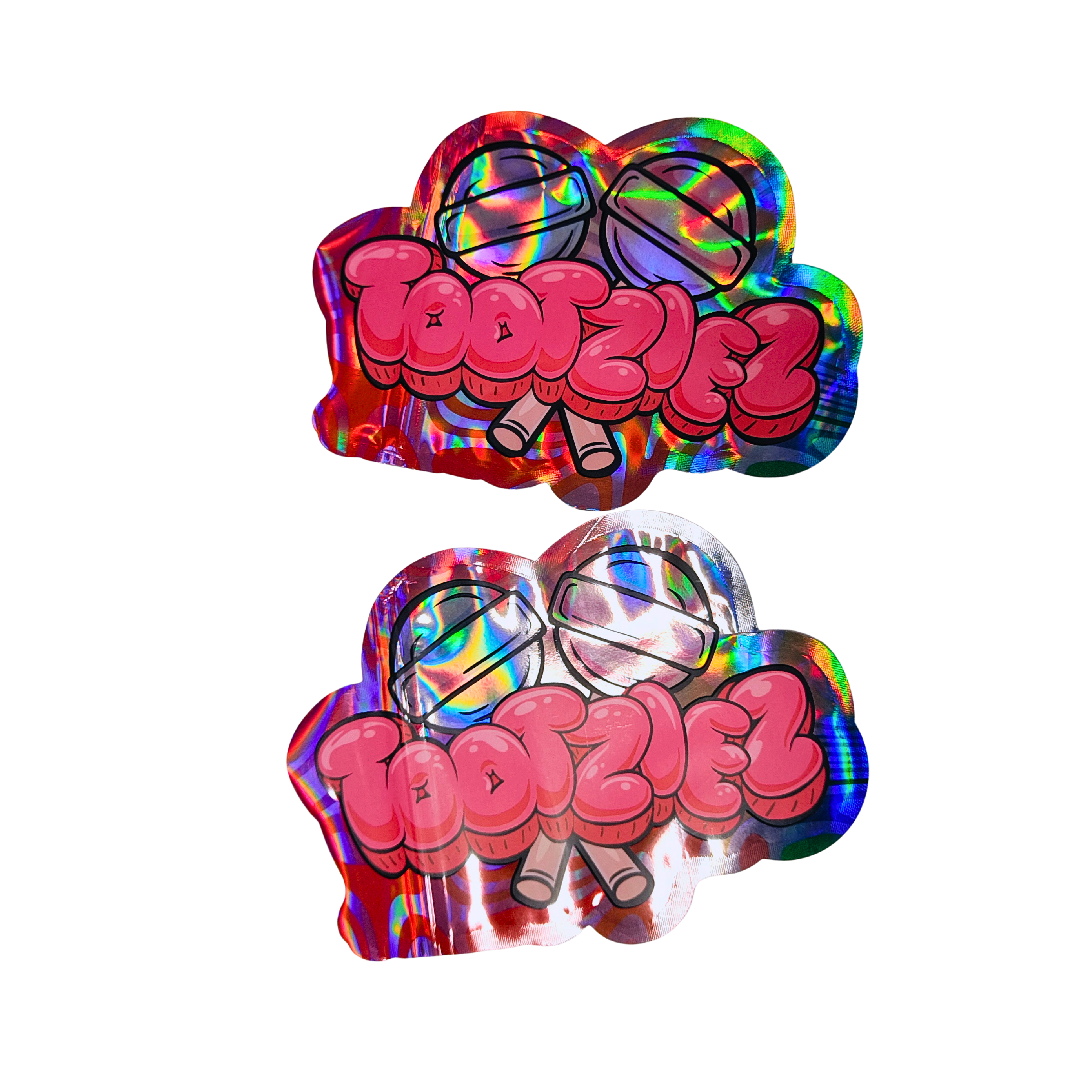 Bolsas holográficas personalizadas de Mylar con cremallera resealable - a prueba de olor, material de calidad alimentaria y diseño personalizable para envases de bocadillos