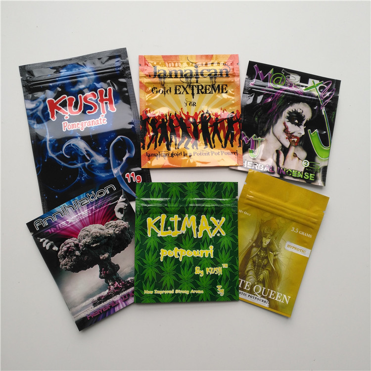 Las pequeñas bolsas plásticas Gummies comestible del incienso herbario llevan el bolso de los caramelos de Frogies