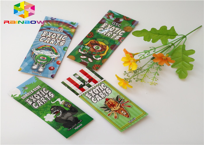 Empaquetado que se puede volver a sellar del cartucho del aceite de las bolsas de plástico AC1003 CBD Vape del incienso herbario aplicado