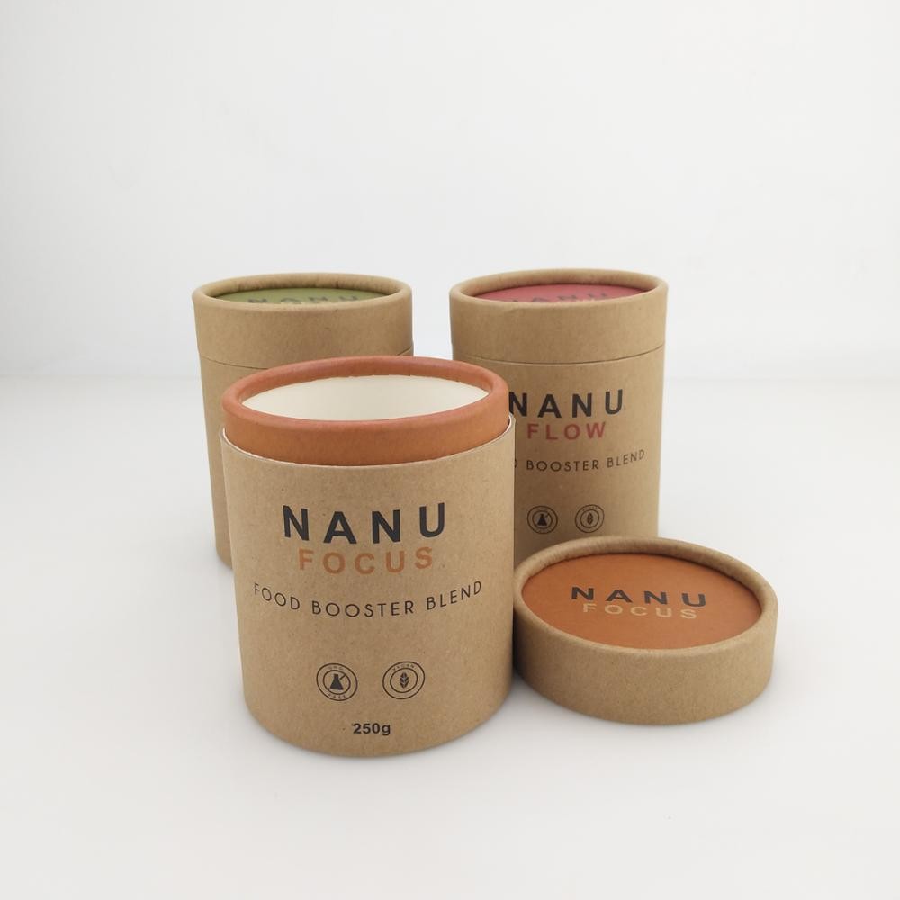 Tamaño modificado para requisitos particulares cilindro de empaquetado amistoso de la caja de papel de Eco para el empaquetado del té