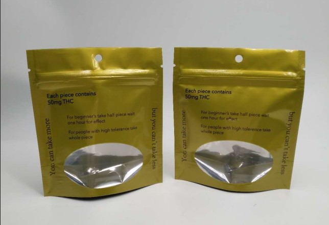 La prueba del olor Ziplock se levanta el plástico del cáñamo de la mala hierba del aceite de las bolsas para el caramelo gomoso de los osos de Edibles