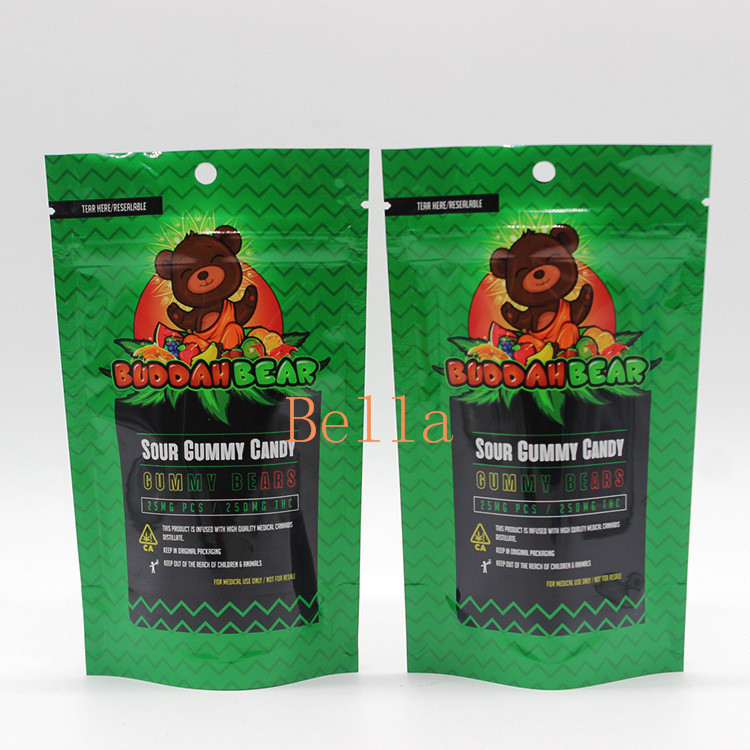 La ventana clara se levanta la impresión de encargo de la bolsa de la cremallera para el empaquetado de la infusión de hierbas CBD Powerfood