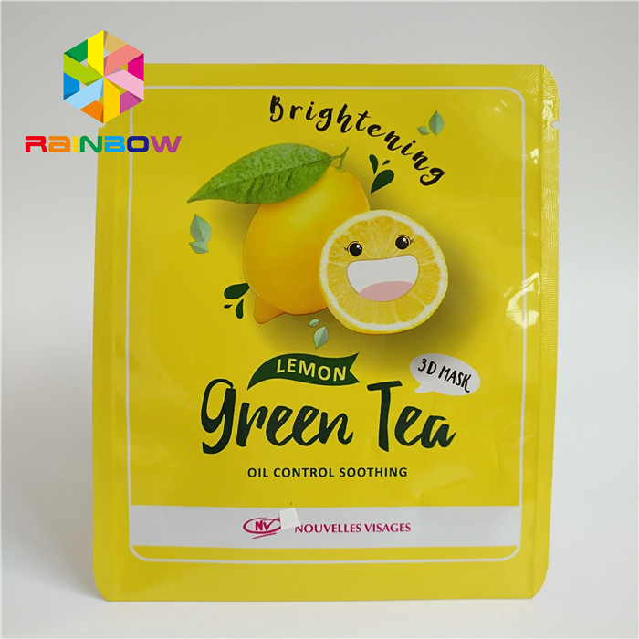 Tres que el lado sellado imprimió bolsos Ziplock laminaron la máscara de ojo facial del papel de aluminio