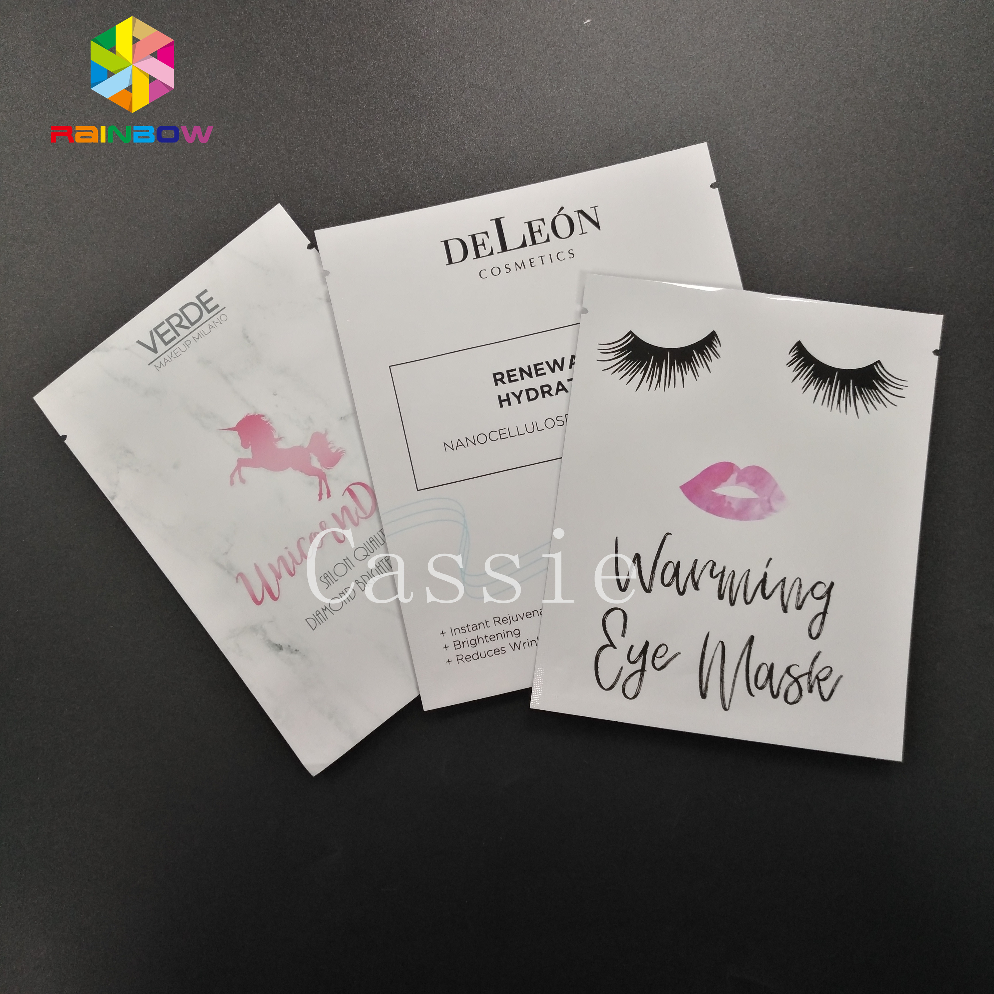 El sello de encargo del apretón empaqueta el empaquetado facial laminado vacío cosmético de la máscara del papel de aluminio