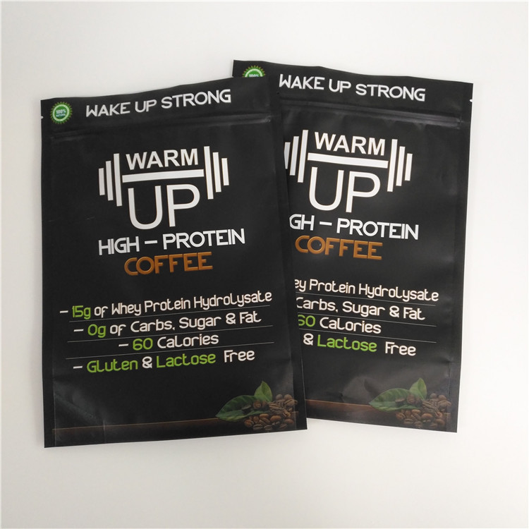 Biodegradables negros mates se levantan el empaquetado plástico de la bolsita del café de Mylar de los bolsos de la bolsa de la cremallera