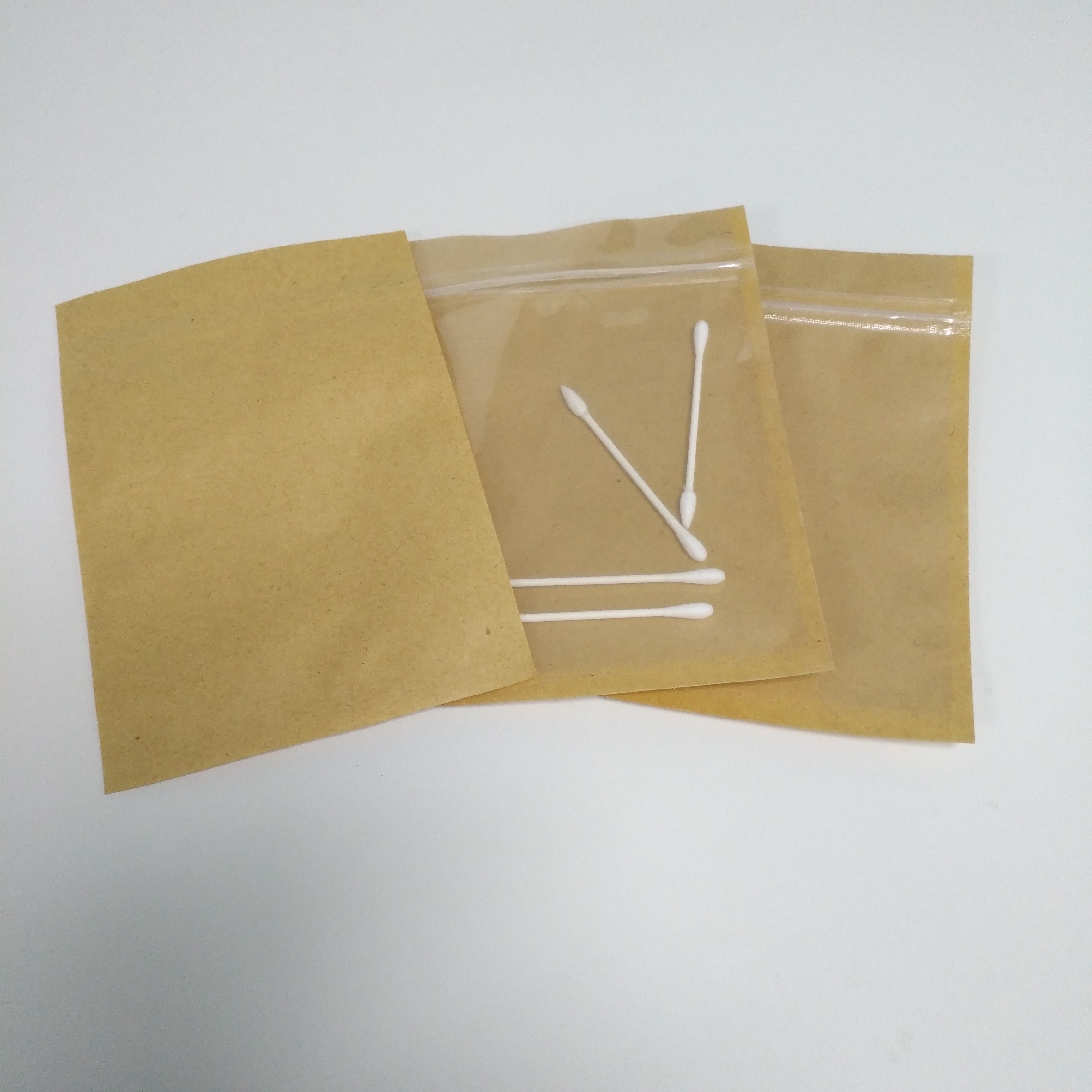 Bolsitas de té de Brown Kraft que empaquetan la impresión Ziplock plana de Mylar el 12*17.5cm Customed