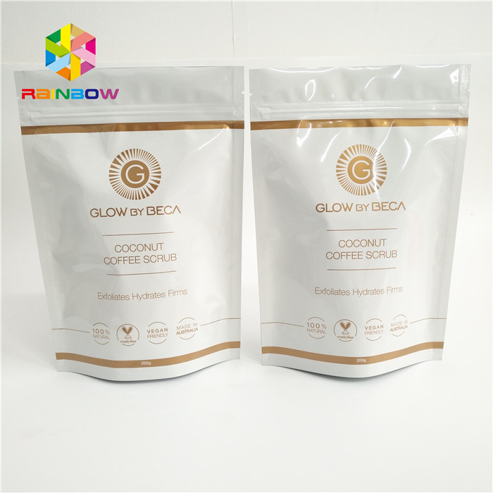 Las bolsas de plástico se levantan el runtz impreso aduana de la comida del café del bolso de la bolsa de la cremallera que empaqueta la humedad brillante mate