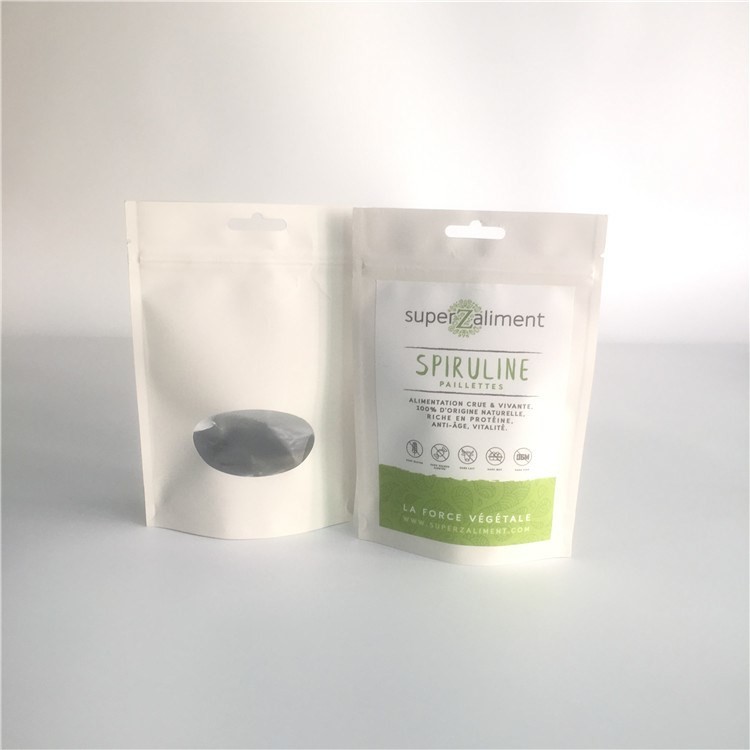 Las bolsas de papel modificadas para requisitos particulares que se puede volver a sellar se levantan la impresión del fotograbado de las bolsas con la ventana clara