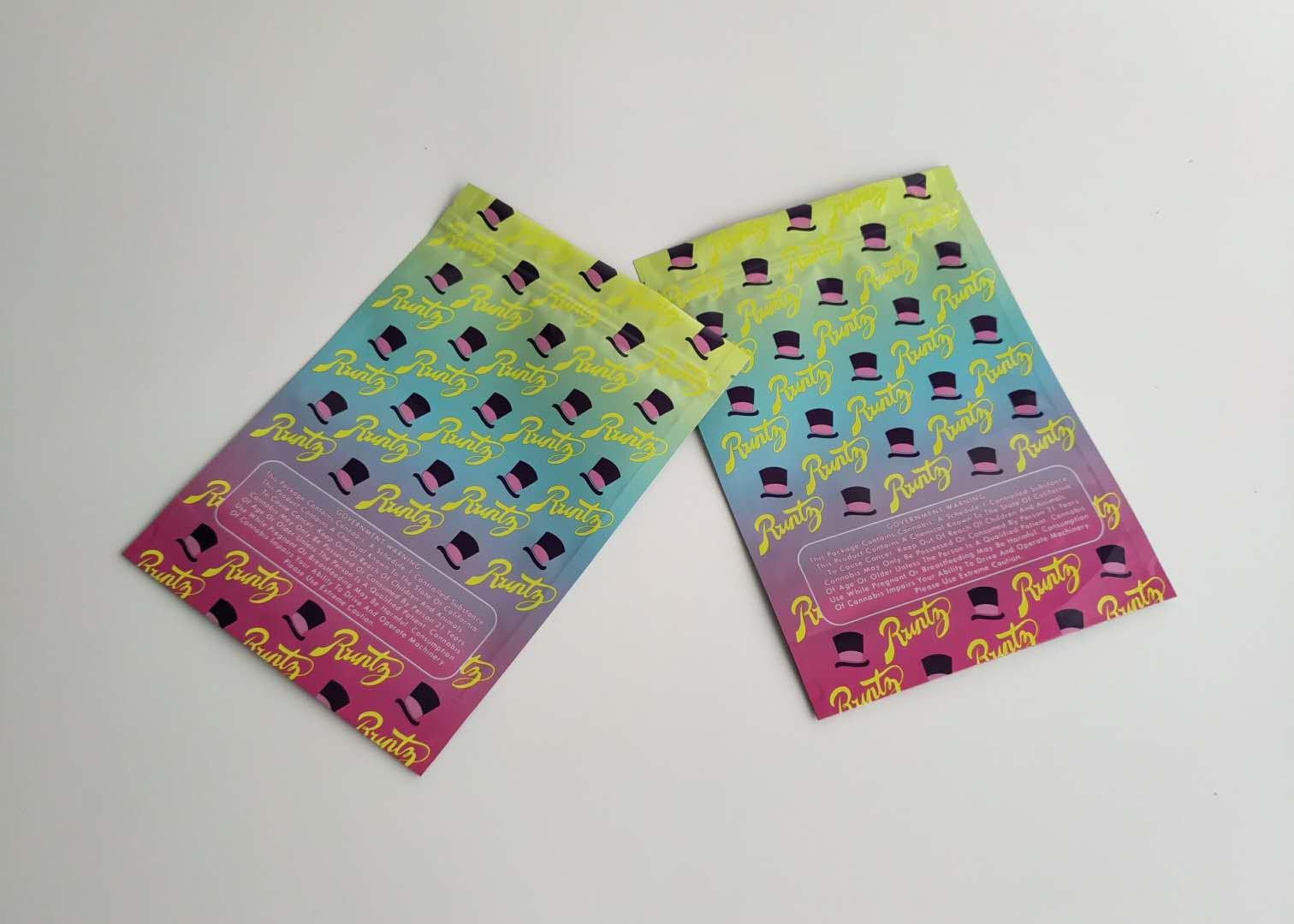 De encargo levántese las bolsas plásticas que empaquetan el Ziplock del holograma del bolso de la semilla de la mala hierba de las galletas