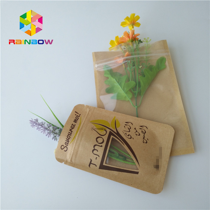 Empaquetado lateral de la galleta del papel de aluminio del sello de la categoría alimenticia de las bolsas de papel tres de encargo que se puede volver a sellar