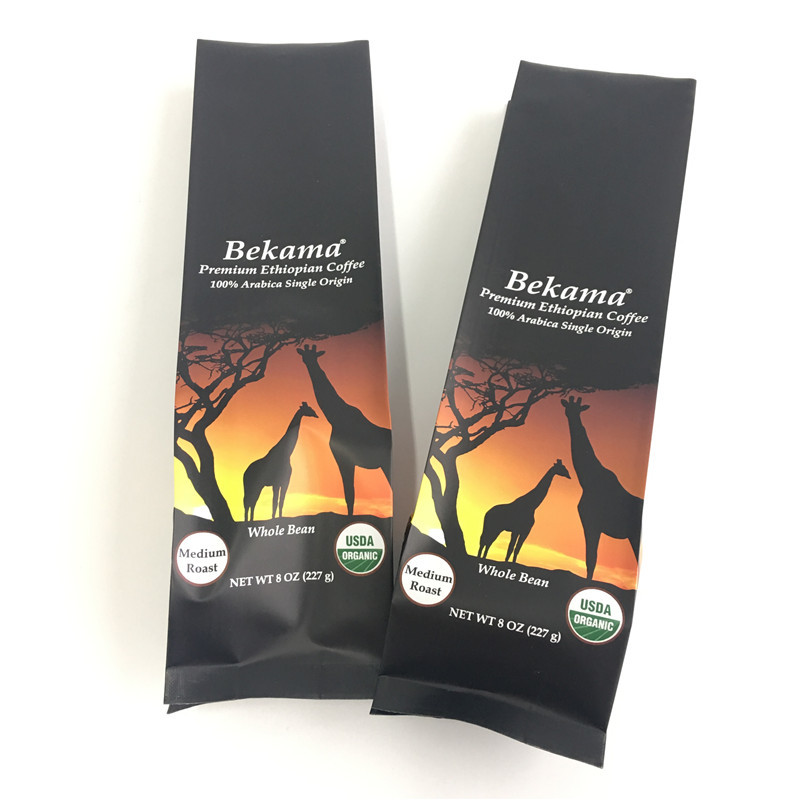 Modificado para requisitos particulares levántese el café lateral del escudete de los bolsos de la bolsa de la cremallera que empaqueta color de CYMK