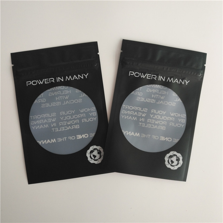 Bolsas de encargo de empaquetado de la pulsera de los pendientes del bolso de la cerradura de la cremallera del logotipo de los bolsos del sellado caliente brillante