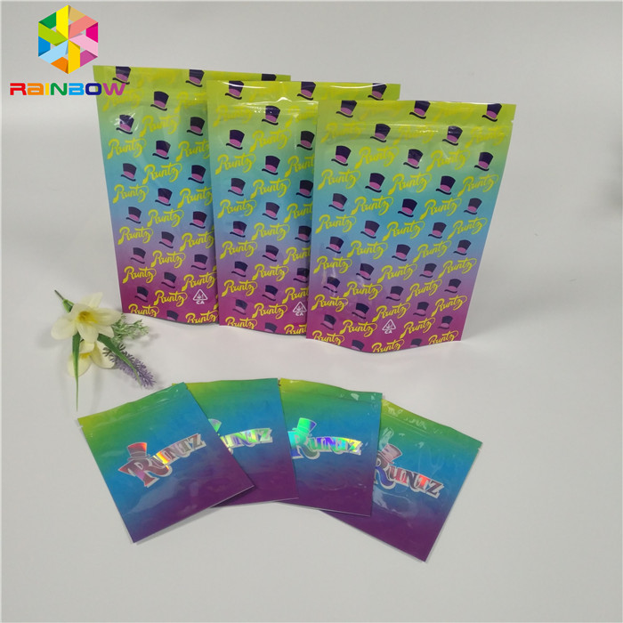 Huela la bolsa de la hoja de la prueba que empaqueta las galletas/píldora/uso gomoso de los bolsos de Runtz del oso