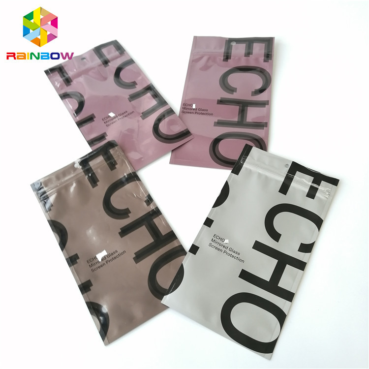 El embalaje Ziplock del papel de aluminio empaqueta la bolsa vacía plástica sellada trilátera del té