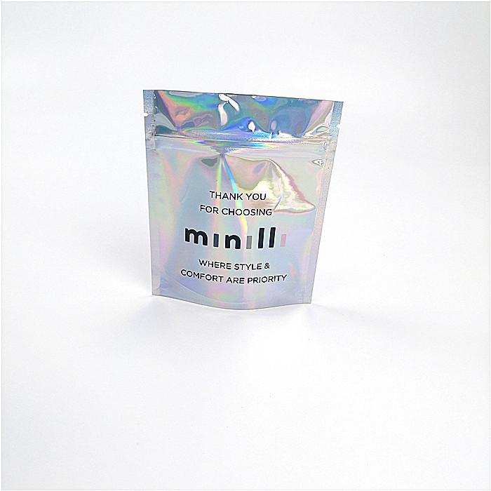 Ziplock olográfico modificado para requisitos particulares del laser Mylar del holograma del bolso del organizador del maquillaje del tamaño