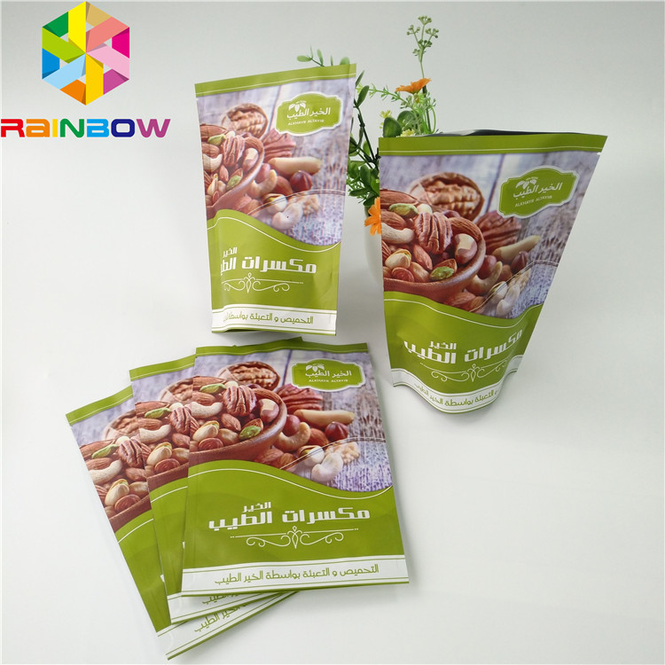 El bolso mate Ziplock superior que se puede volver a sellar de la bolsa de Doypack del papel de aluminio para la nuez/seca la fruta