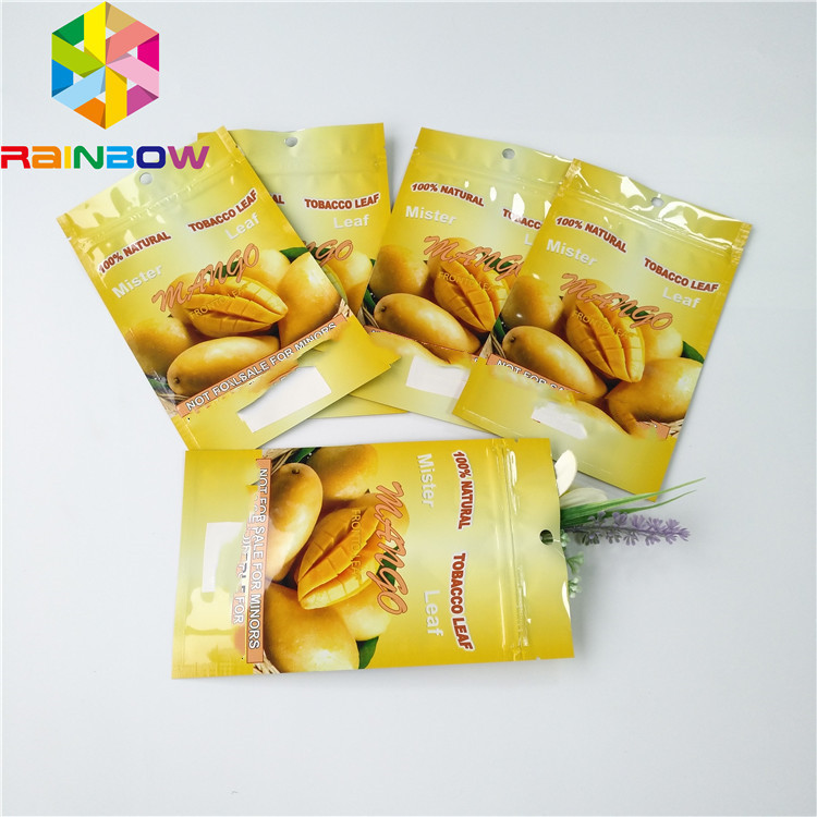 250g 500g seca la bolsa de la hoja de la fruta que empaqueta la hoja de encargo que el escudete inferior alineado se coloca para arriba empaqueta