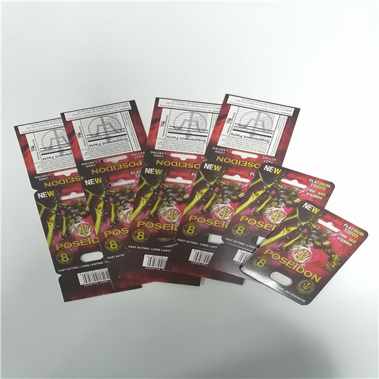 La cápsula sexual del poder que empaqueta la ampolla 3D carda Poseidon para las píldoras de la pantera/de la mamba/del rinoceronte V7