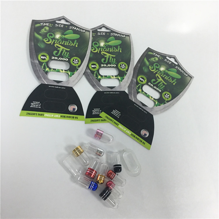 Tarjetas masculinas de empaquetado de la píldora de la cápsula del aumento de la mosca de la tarjeta reciclable de la ampolla con la bala