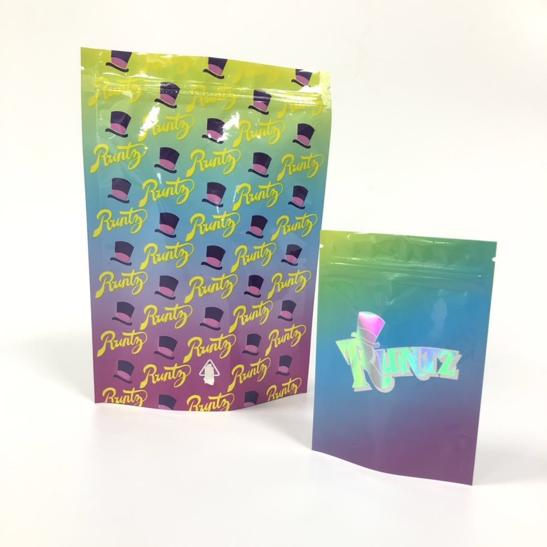 3,5 gramos se levantan el incienso herbario que empaqueta bolsos Ziplock del cáñamo de Runtz de la prueba del olor de la mala hierba de Mylar