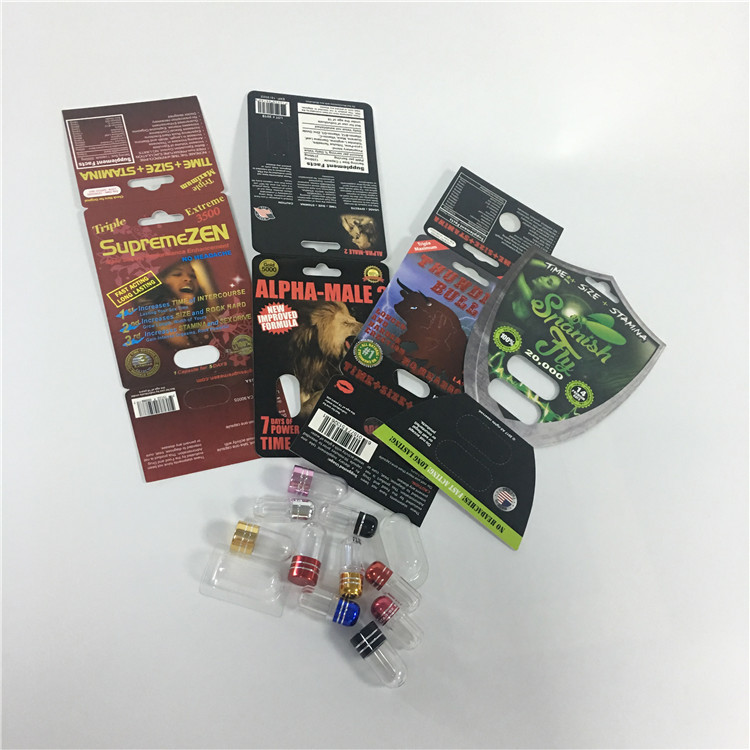 Caja de tarjeta de papel de empaquetado de la exhibición de la ampolla de la píldora masculina del aumento del rinoceronte 25k de la pantera