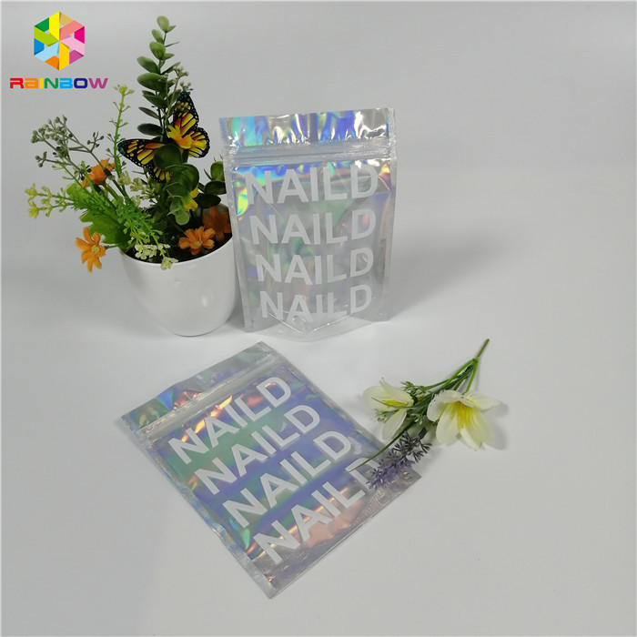 La cremallera de la impresión de Digitaces plástica se levanta el bolso del papel de aluminio para el cosmético/la sombra de ojos