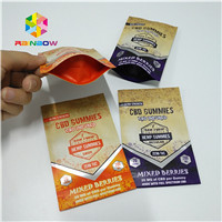 Bolso de empaquetado del sellado caliente 1/8oz 1/2oz 1oz CBD Gummies de la vida útil de la bolsa larga de la hoja