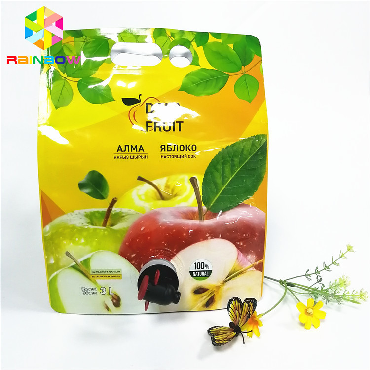 Escápese el almacenamiento de empaquetado del zumo de manzana del vino del papel de aluminio de la bolsa del canalón de la prueba 2L 3L 5L