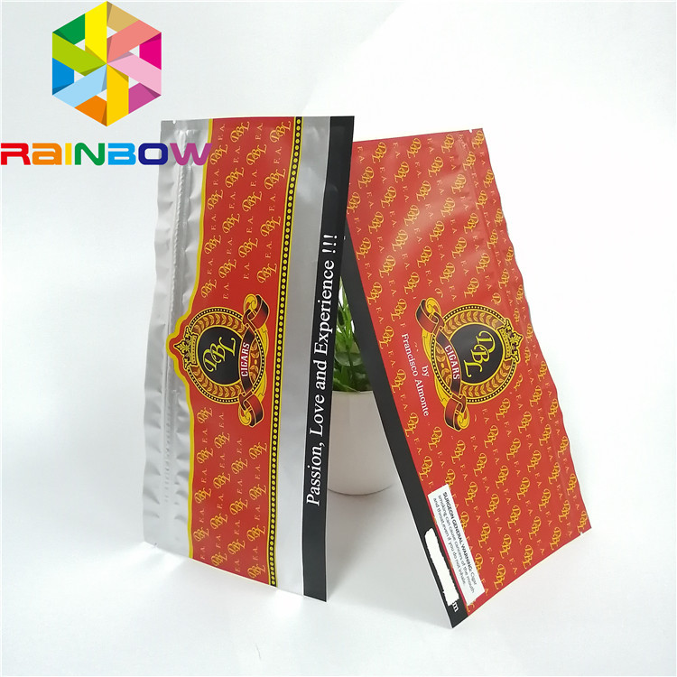 Bolsas plásticas Ziplock que se puede volver a sellar que empaquetan almacenamiento helado olográfico claro de la comida del cigarro