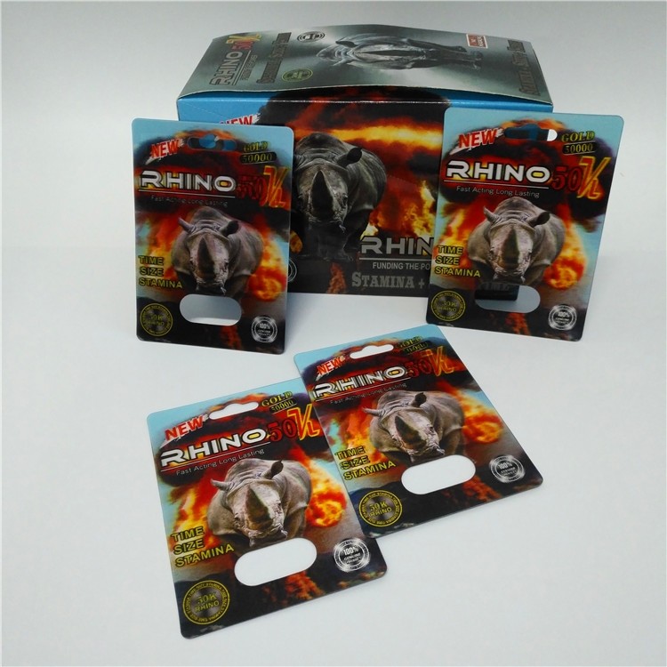 Paquete de ampolla de la caja de presentación que empaqueta la impresión 3d para las píldoras masculinas del aumento de la mamba