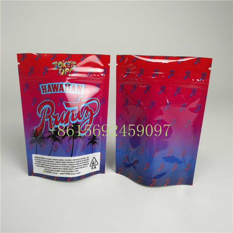 Bolsa de empaquetado de la galleta de la mala hierba de Runtz de los muchachos de la selva de la cremallera del incienso herbario plástico de la cerradura