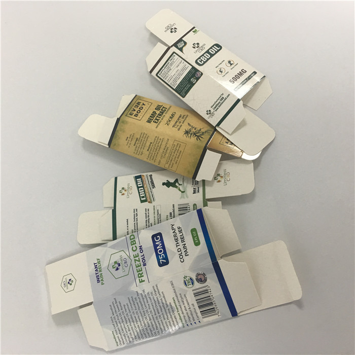 Caja de empaquetado de la cartulina CBD del aceite de la pluma de papel de lujo de encargo del vape