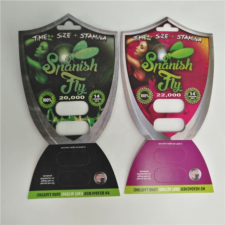 Tarjeta de la ampolla de la píldora del sexo que empaqueta embalar masculino de las píldoras del aumento de la mosca española 2000
