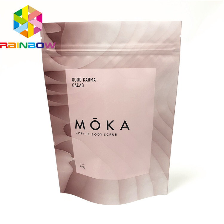 La bolsa plástica ligera que empaqueta, categoría alimenticia se levanta el bolso para el exfoliante corporal de Cbd