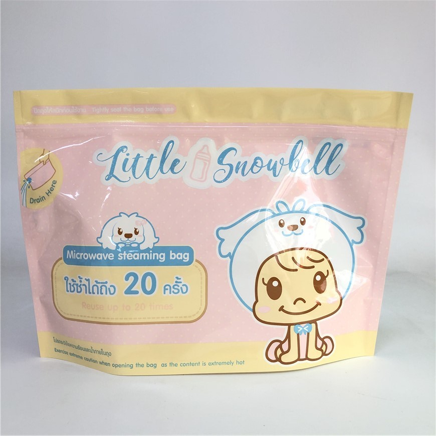 Levántese el grueso biodegradable de la impresión de encargo 120-180 Mic de los bolsos de la microonda de la cremallera