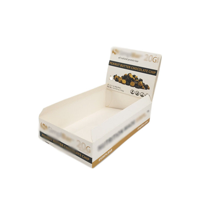 Caja llena del papel de imprenta que empaqueta la capa ULTRAVIOLETA de encargo del soporte de exhibición del contador de la cartulina