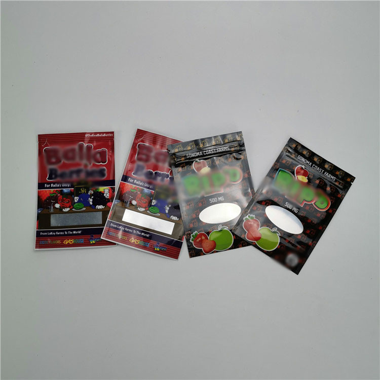 Bolsas plásticas del pequeño bolso que empaquetan el embalaje gomoso industrial orgánico del cáñamo CBD del 100%