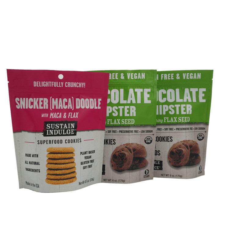 El empaquetado del polvo se levanta bolsos del papel de aluminio de la cremallera