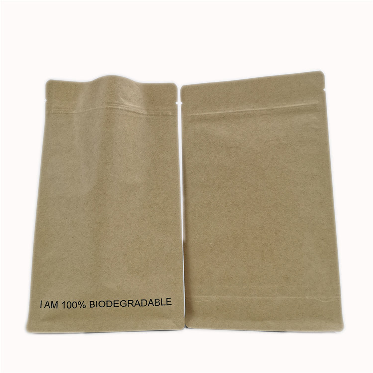 Bolsas de papel modificadas para requisitos particulares biodegradables de la bolsa de la parte inferior plana