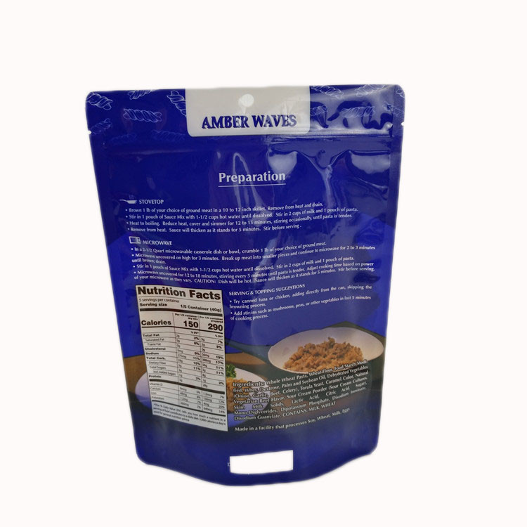 Bolsos brillantes del acondicionamiento de los alimentos del final de la comida de la sartén de la pizza