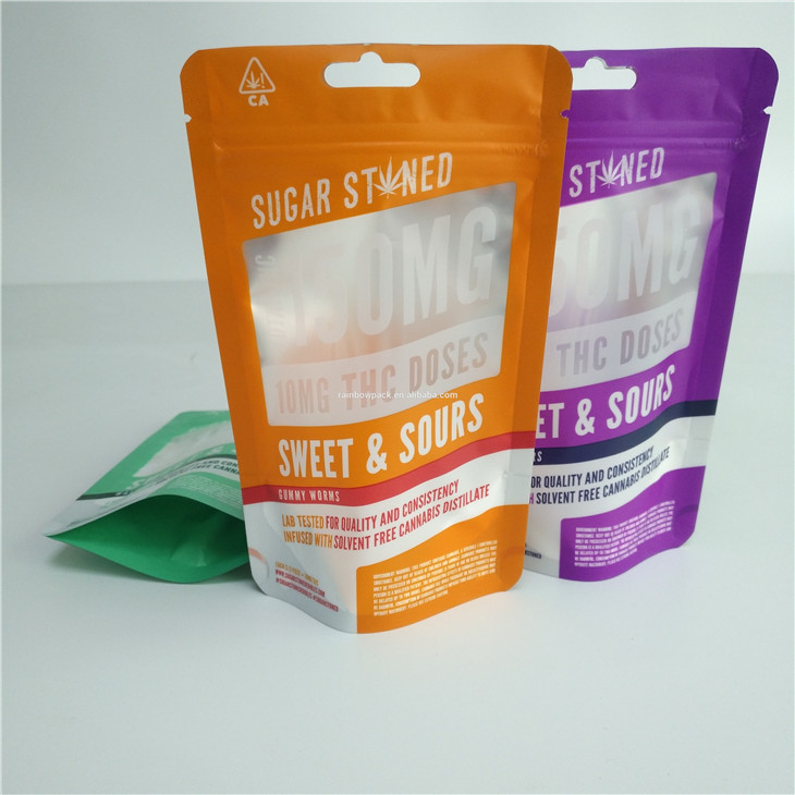 Digitaces que imprimen el bolso herbario gomoso de la mala hierba de 3.5g 7g 14g 28g