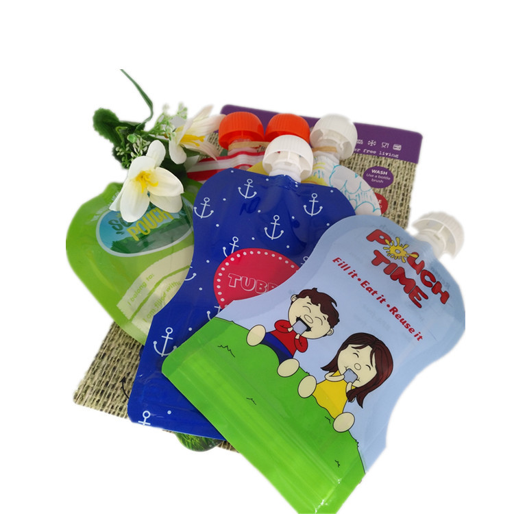 Fotograbado que imprime la bolsa líquida reutilizable del apretón del acondicionamiento de los alimentos