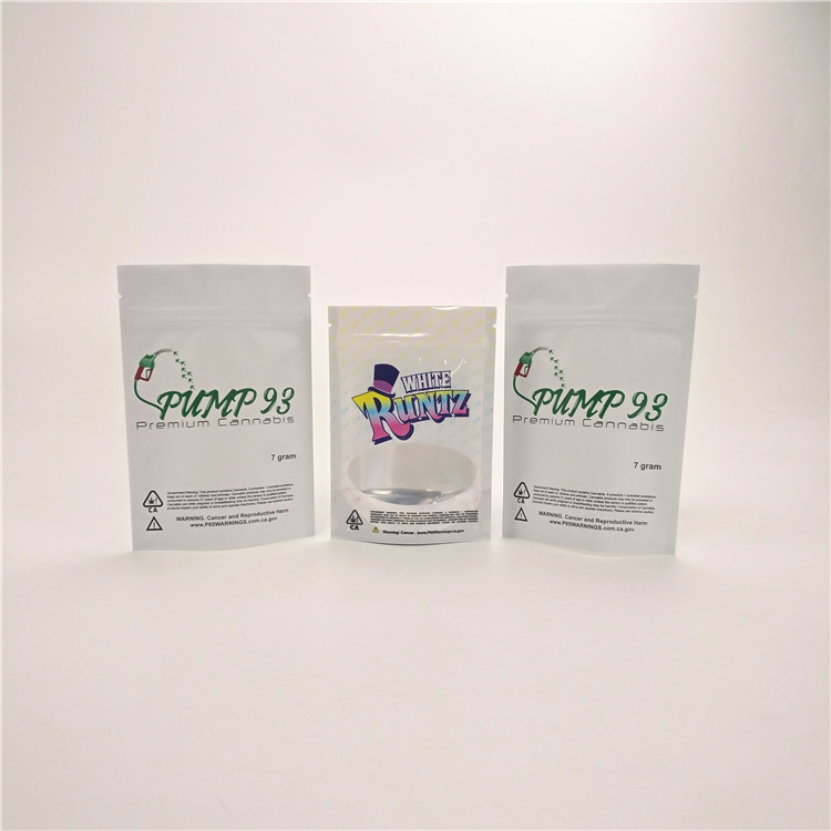 Muestree la bolsa libremente modificada para requisitos particulares de la medicina de las galletas de la selva del runtz de los bolsos de la prueba CBD del niño con la ventana