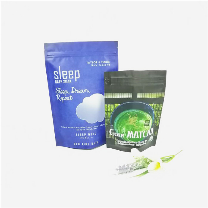 Sal de baño del papel de aluminio 12oz/crema de encargo del exfoliante corporal que empaqueta bolsos de café ziplock del doypack