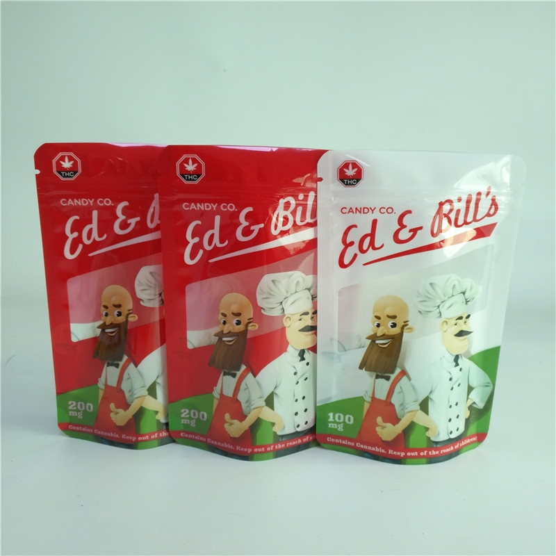 La aduana imprimió la bolsita de empaquetado de las cápsulas de la bolsa de los bolsos CBD Gummies del incienso herbario que se puede volver a sellar