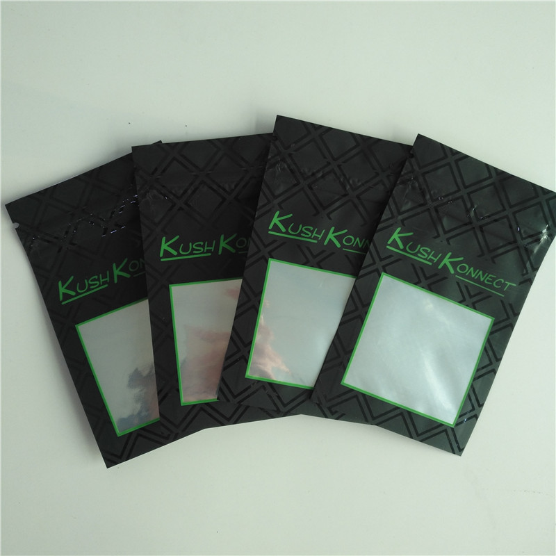 Flor de encargo de Logo Kush Connect Packaging Bag Hemp que empaqueta el bolso lateral del sello tres con el Ziplock