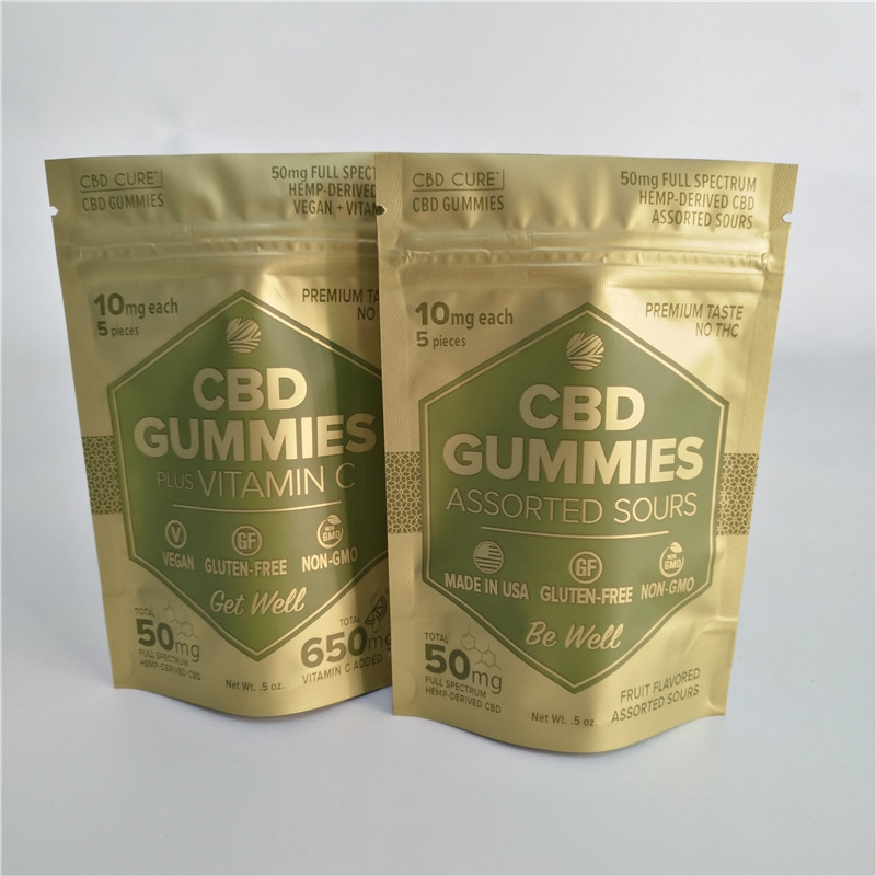 la bolsa VMPET de 5oz 50mg Cbd Gummies se levanta la bolsa Ziplock