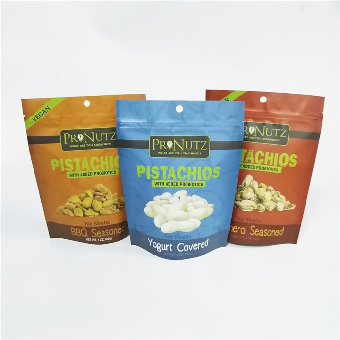 el empaquetado de mylar de la cerradura de la cremallera del vacío del papel de aluminio se levanta las nueces de la comida de la bolsa que embalan la bolsa de plástico