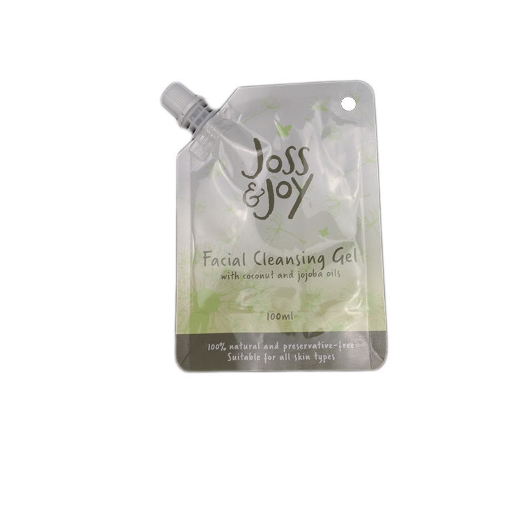 Colorido levántese la bolsa irregular de encargo del canalón que empaqueta con la hoja