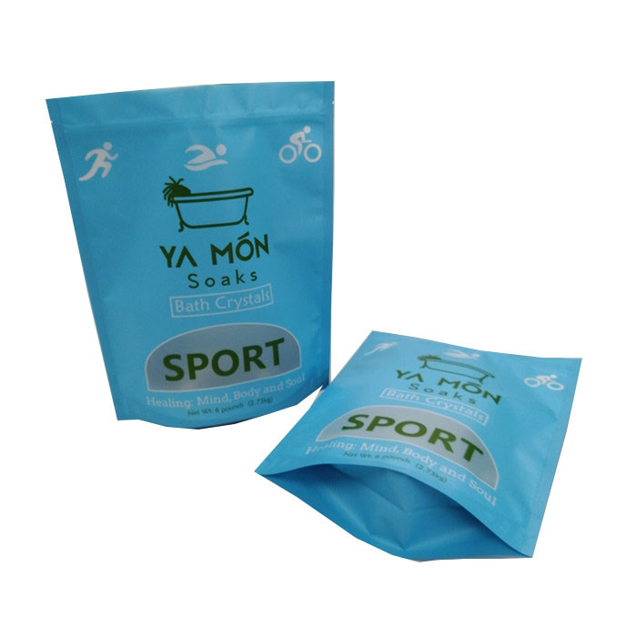 Logo Bath Soak Mylar Top de encargo que llena bolsos de empaquetado del exfoliante corporal de la cremallera de la bolsa 2.73KG de la sal plástica del mar